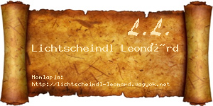 Lichtscheindl Leonárd névjegykártya